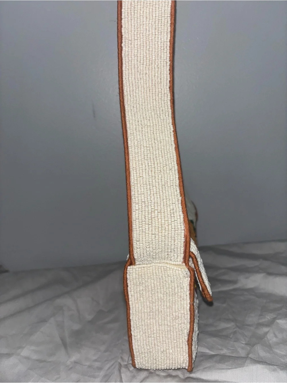 🍔NEW Sol and Mer Cream Hamburger Beaded Shoulder Bag